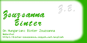 zsuzsanna binter business card